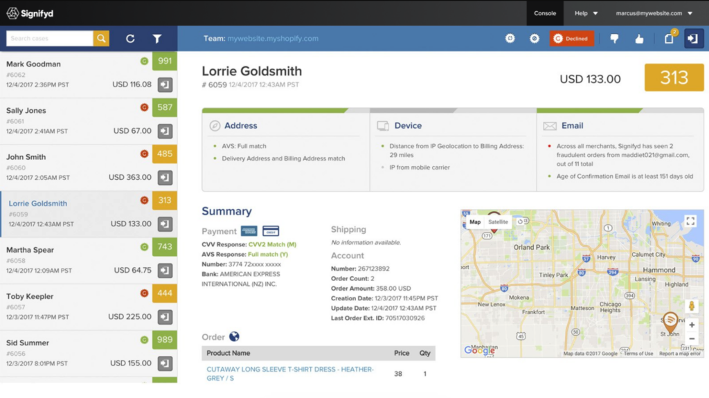 Signifyd Shopify tool